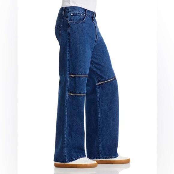 NWT HELMUT LANG zip indigo jeans size 25 - Picture 6 of 7